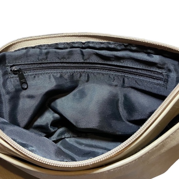 Stone Mountain Vintage Tan Leather Crossbody Shoulder Bag Adjustable Strap Zip - Picture 4 of 7